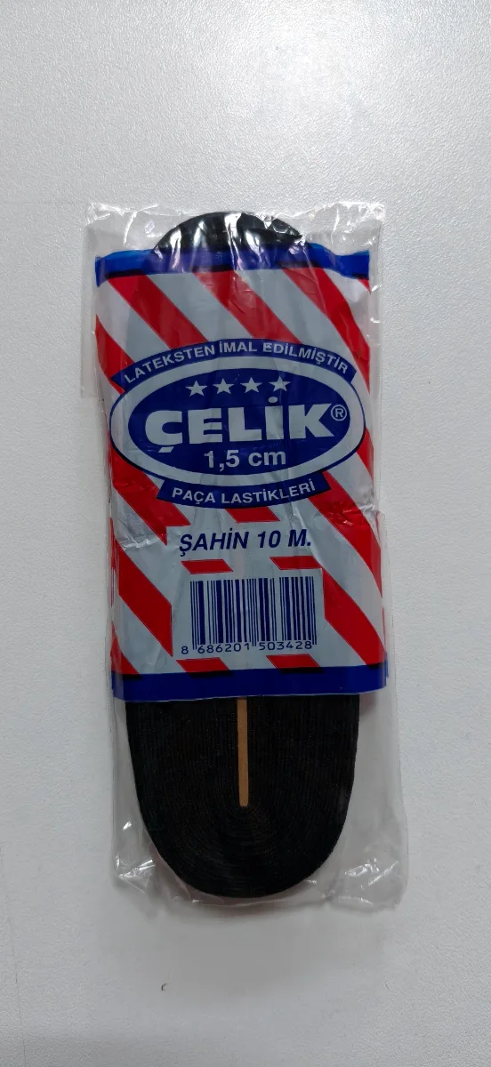 ÇELİK SİYAH PAÇA LASTİĞİ 1,5 CM