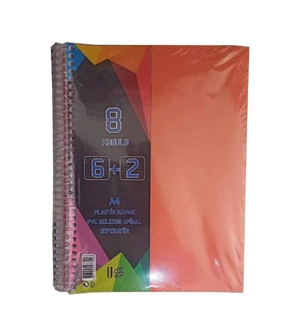 U-DEP AYRAÇLI DEFTER 6+2 200 SAYFA