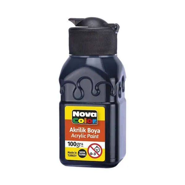 AKRİLİK BOYA NOVA COLOR 100 GR SİYAH