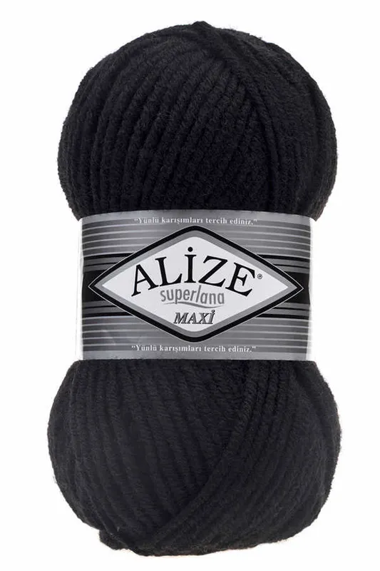 ALİZE SÜPER LANA MAXİ NO60 SİYAH