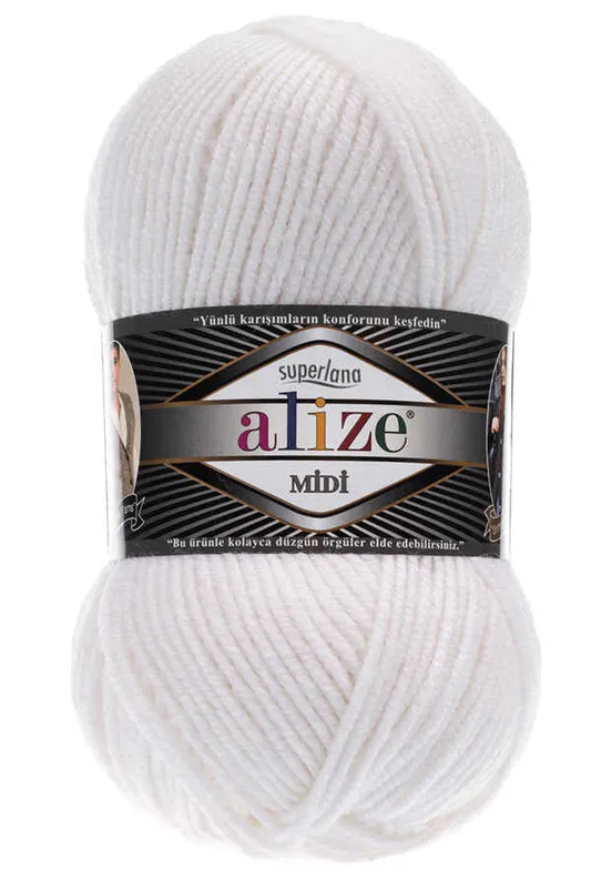ALİZE SÜPER LANA MİDİ NO803 KAHVERENGİLİ BEYAZ