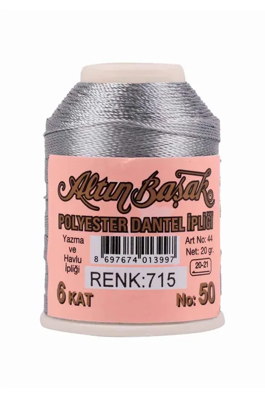 ALTINBAŞAK POLYETER DANTEL 20 GR İPİ NO:715 GRİ