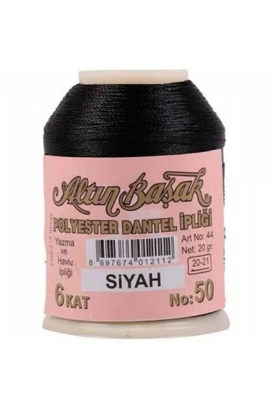 ALTINBAŞAK POLYETER DANTEL İPİ 20 GR SİYAH