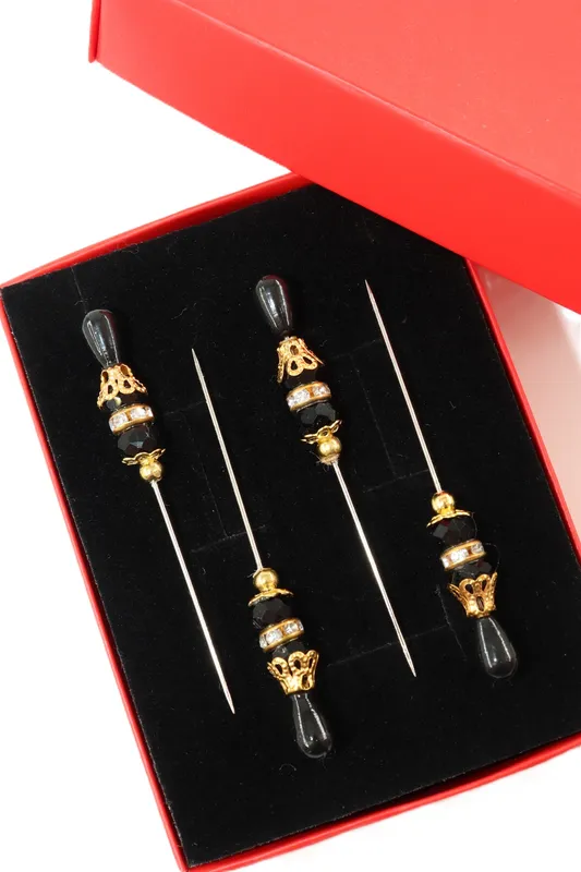 EŞARP İĞNESİ 4 LÜ SET ( DESENLİ )