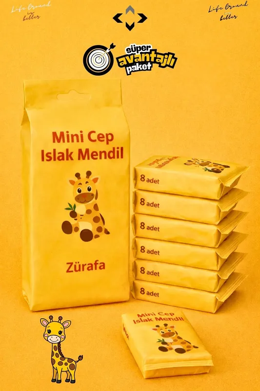 ISLAK MENDİL MİNİ SARI