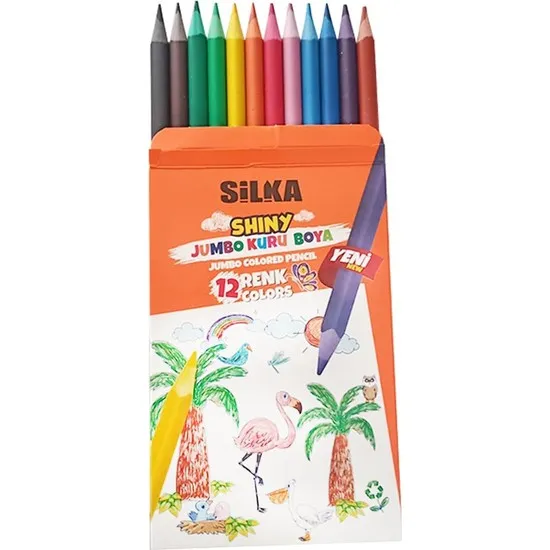 KURU BOYA  12 RENK JUMBO SİLKA