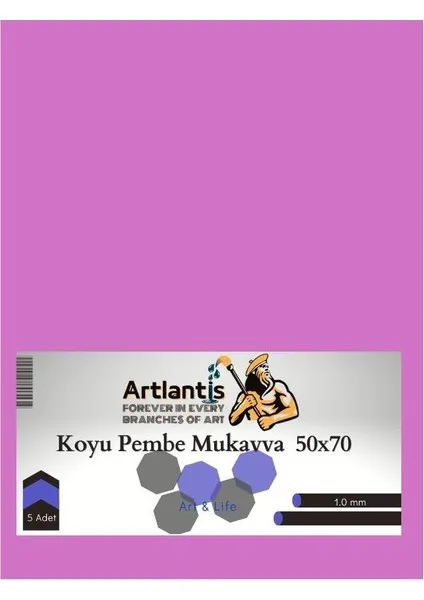 MUKAVVA RENKLİ 50X70 PEMBE