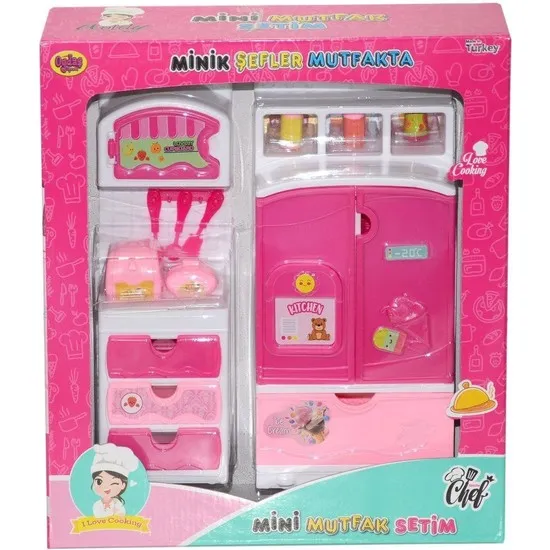 MUTFAK SETİ MİNİK ŞEFLER BUZDOLABI ÇEKMECELİ