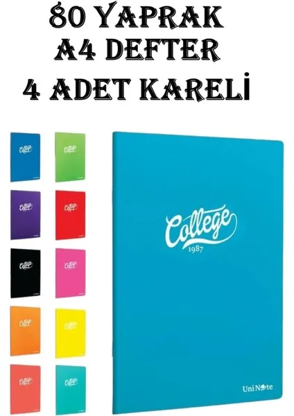 MY NOTE TEXT PP KPK A4 80/4 DEFTER KARELİ