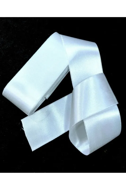 SATEN KURDELE 60MM BEYAZ