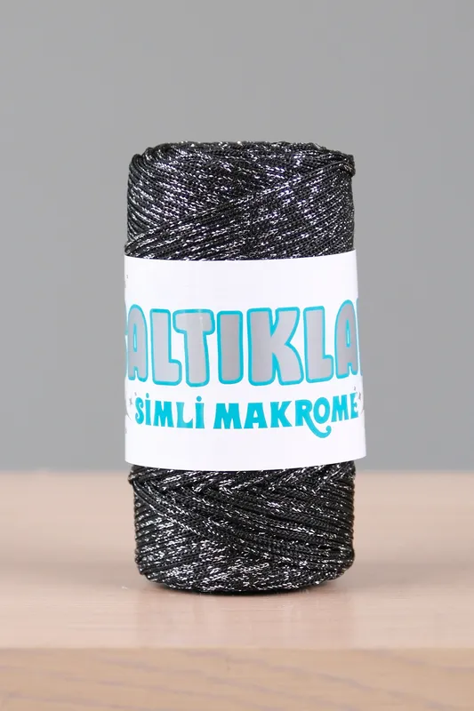 SİMLİ SİYAH MAKROME İP
