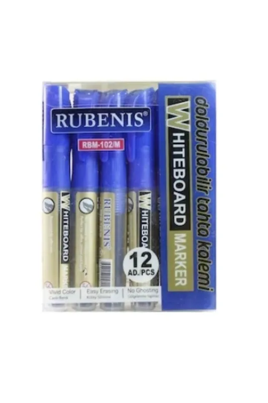 TAHTA KALEMİ MÜREKKEBİ RUBENİS ECO İKİLİ MAVİ 30X2 ML