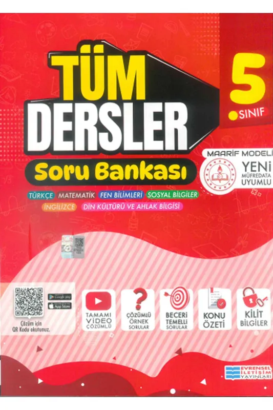 TÜM DERSLER SORU BANKASI EVTENSEL YAYIN  5 SINIF
