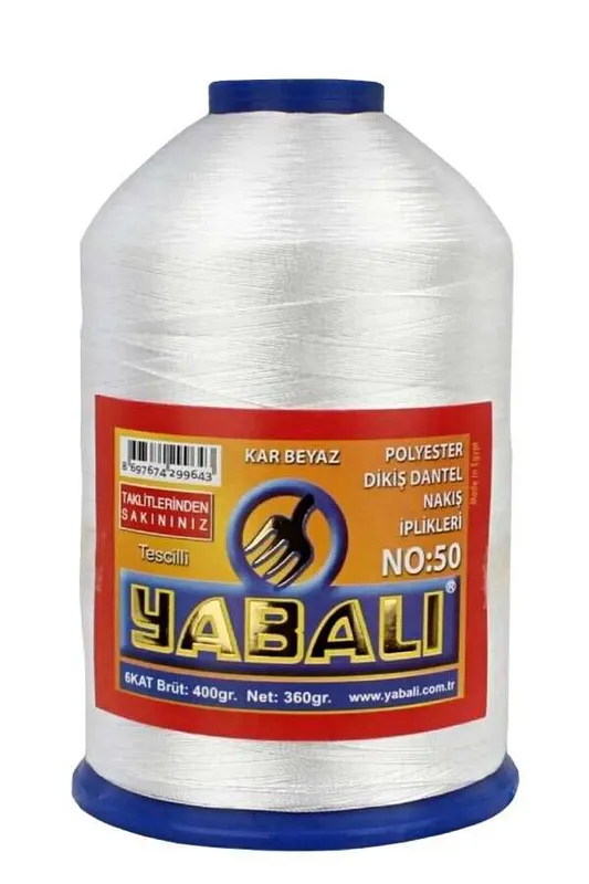 YABALI DANTEL İPİ BEYAZ NO:50 400 GR