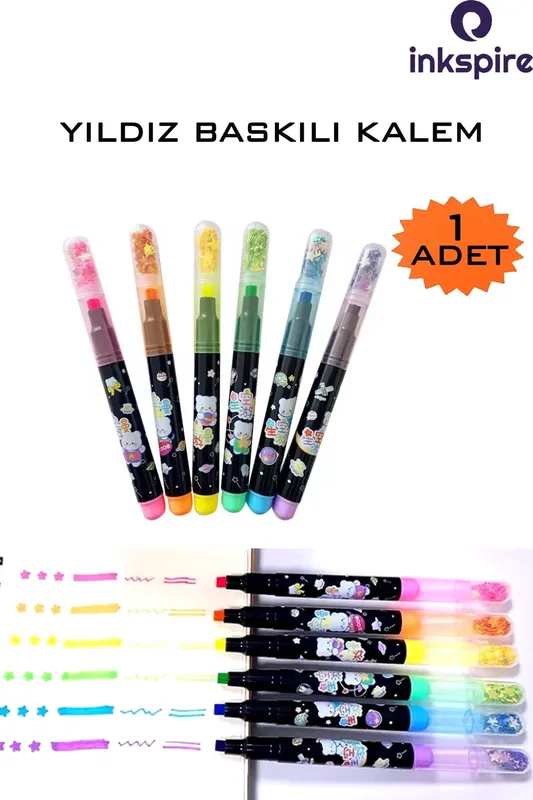 YILDIZ BASKILI FOSFORLU KALEM